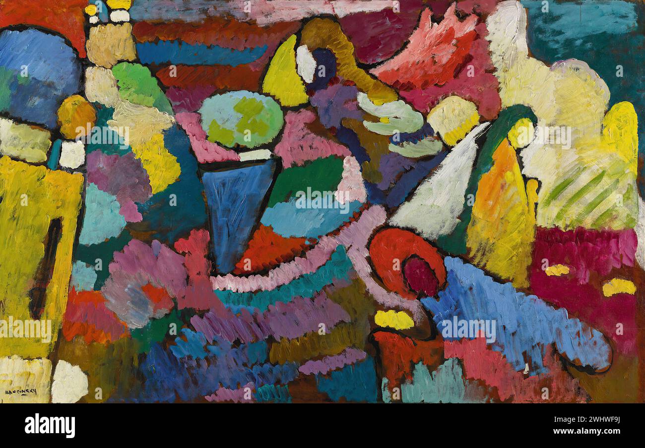 Vassily Kandinsky - improvisation sur acajou Banque D'Images