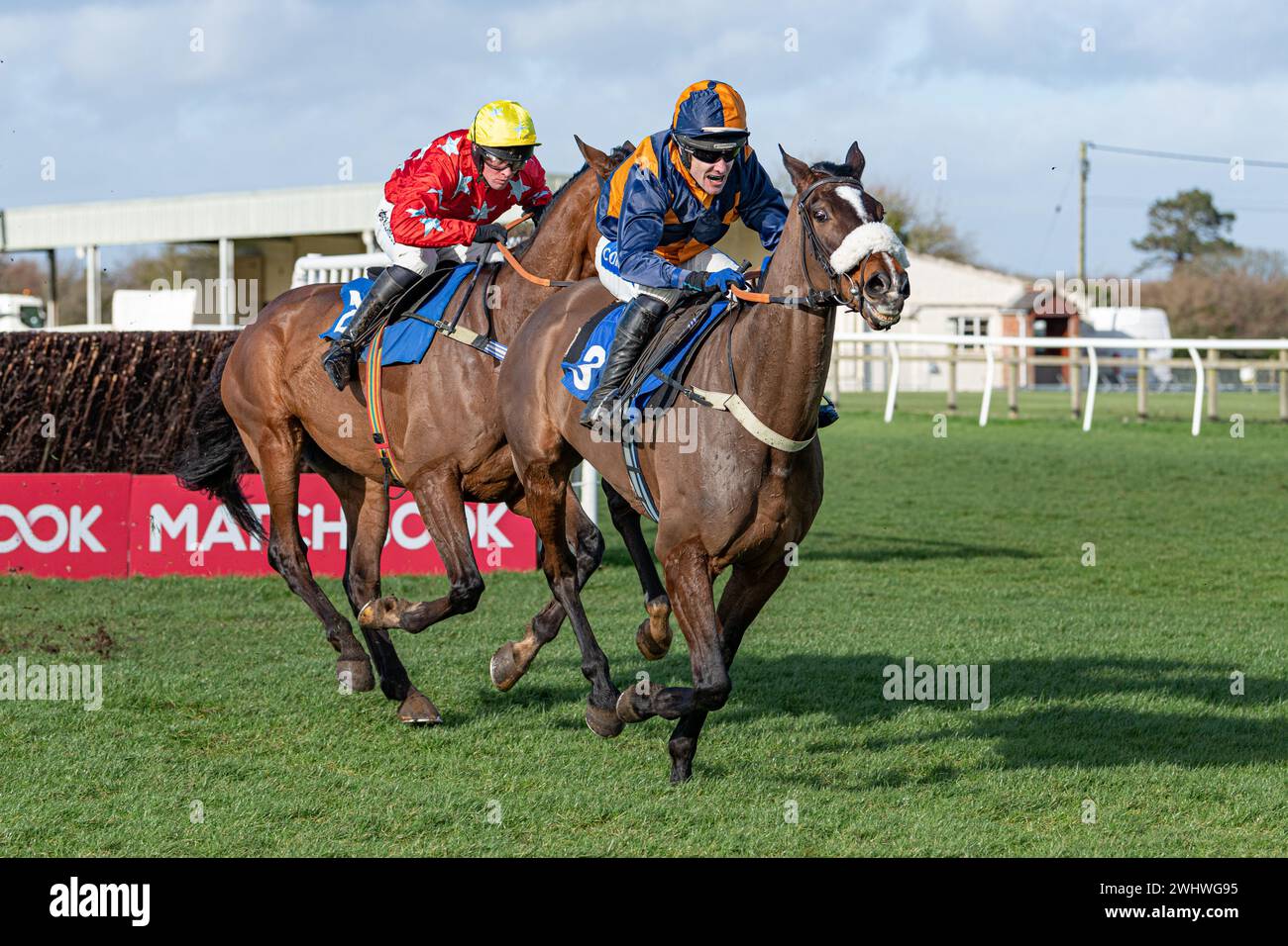 Deuxième course à Wincanton, samedi 19 février 2022, Steeple Chase Banque D'Images