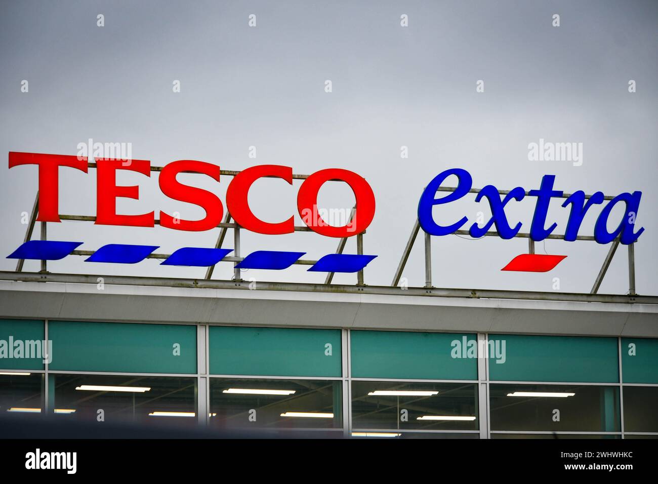 Supermarché Tesco extra Banque D'Images