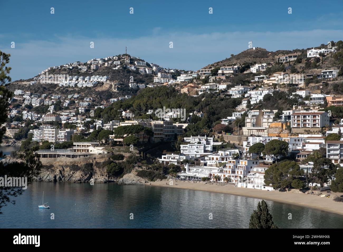 Imaginez vivre ici avec une vue fantastique sur la mer en Espagne Banque D'Images