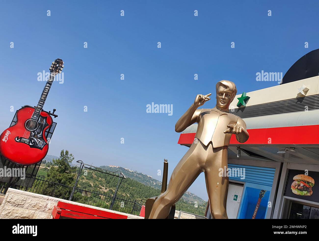 Arrêt de repos Elvis Presley près de Jérusalem Banque D'Images