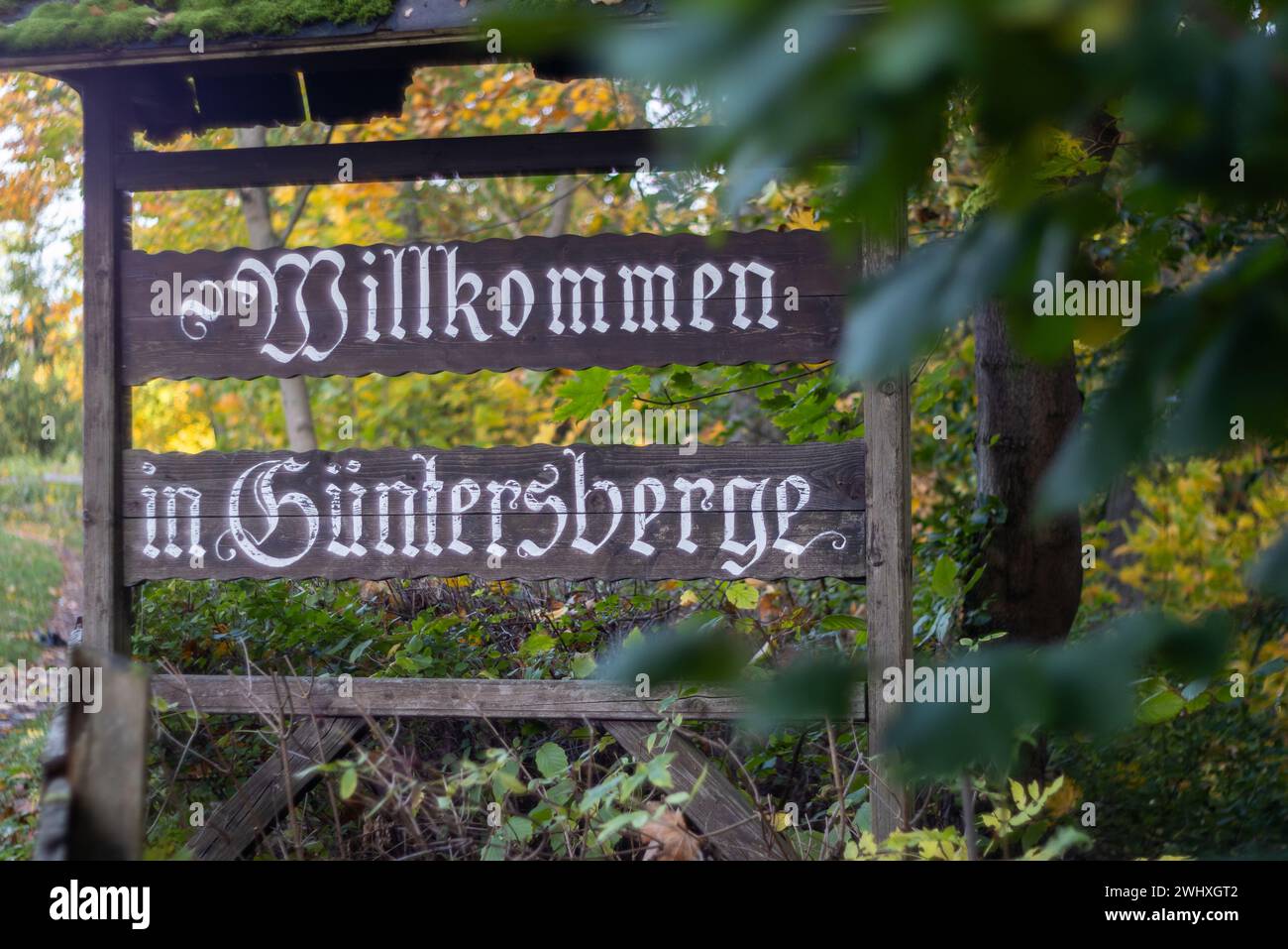 Bienvenue à GÃ¼ntersberge Harz Banque D'Images