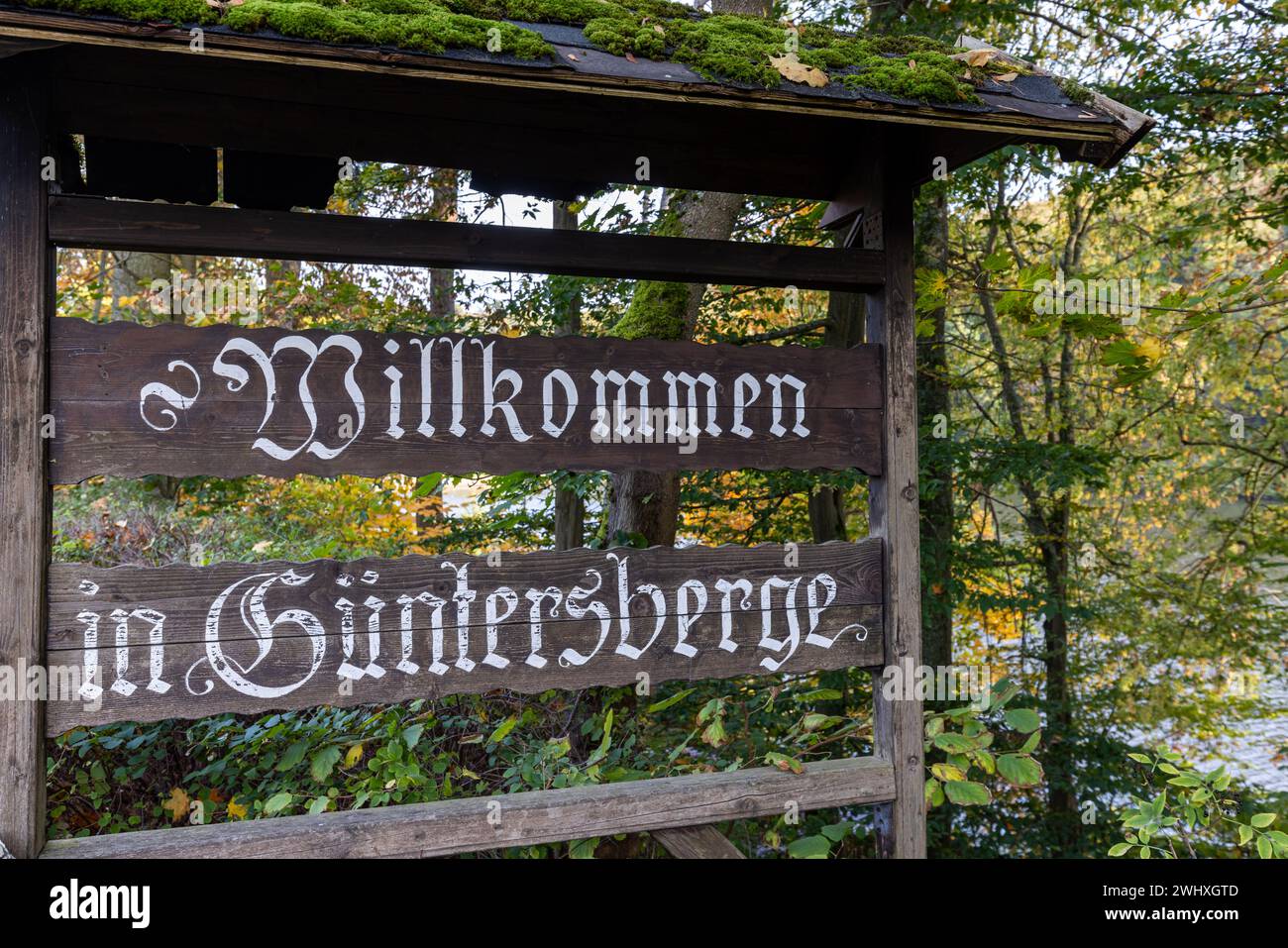 Bienvenue à GÃ¼ntersberge Harz Banque D'Images