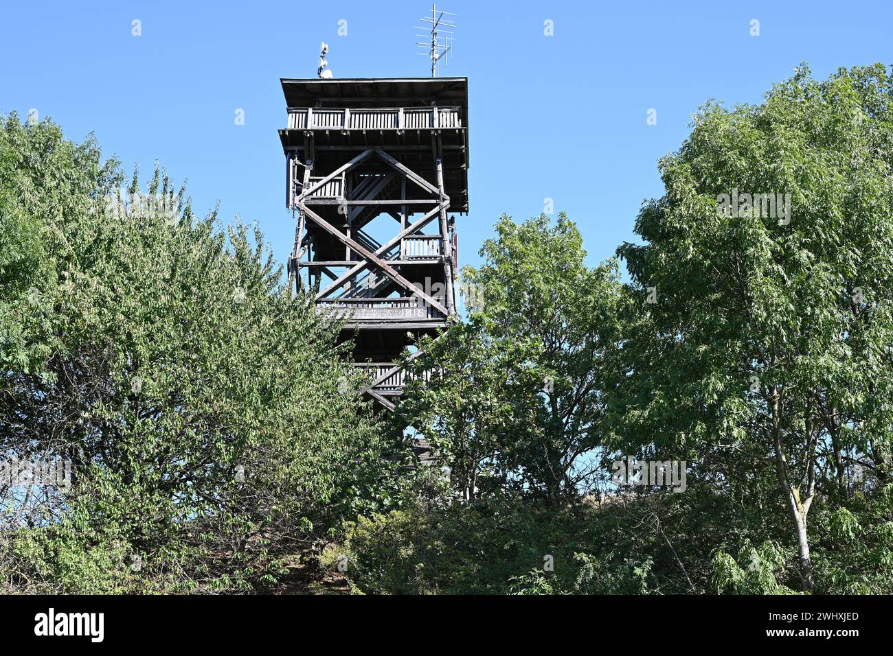 Tour d'observation à Oberleis, Autriche Banque D'Images