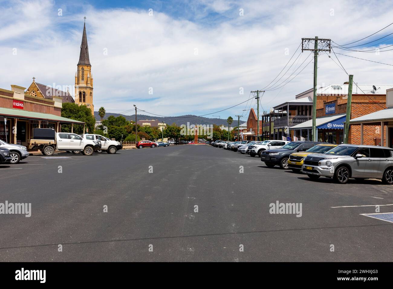 Centre-ville de Mudgee dans la région de Nouvelle-Galles du Sud, Australie, 2024 Banque D'Images