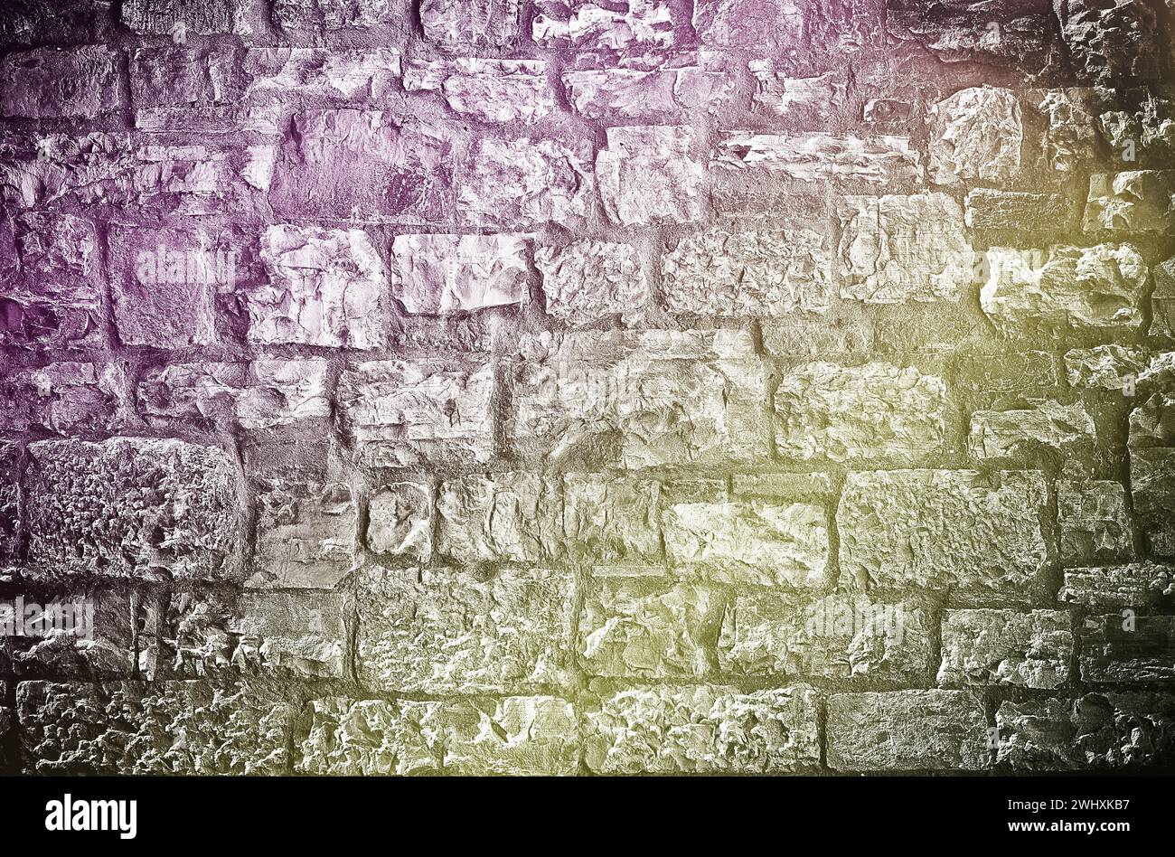Mur de briques calcaires Banque D'Images