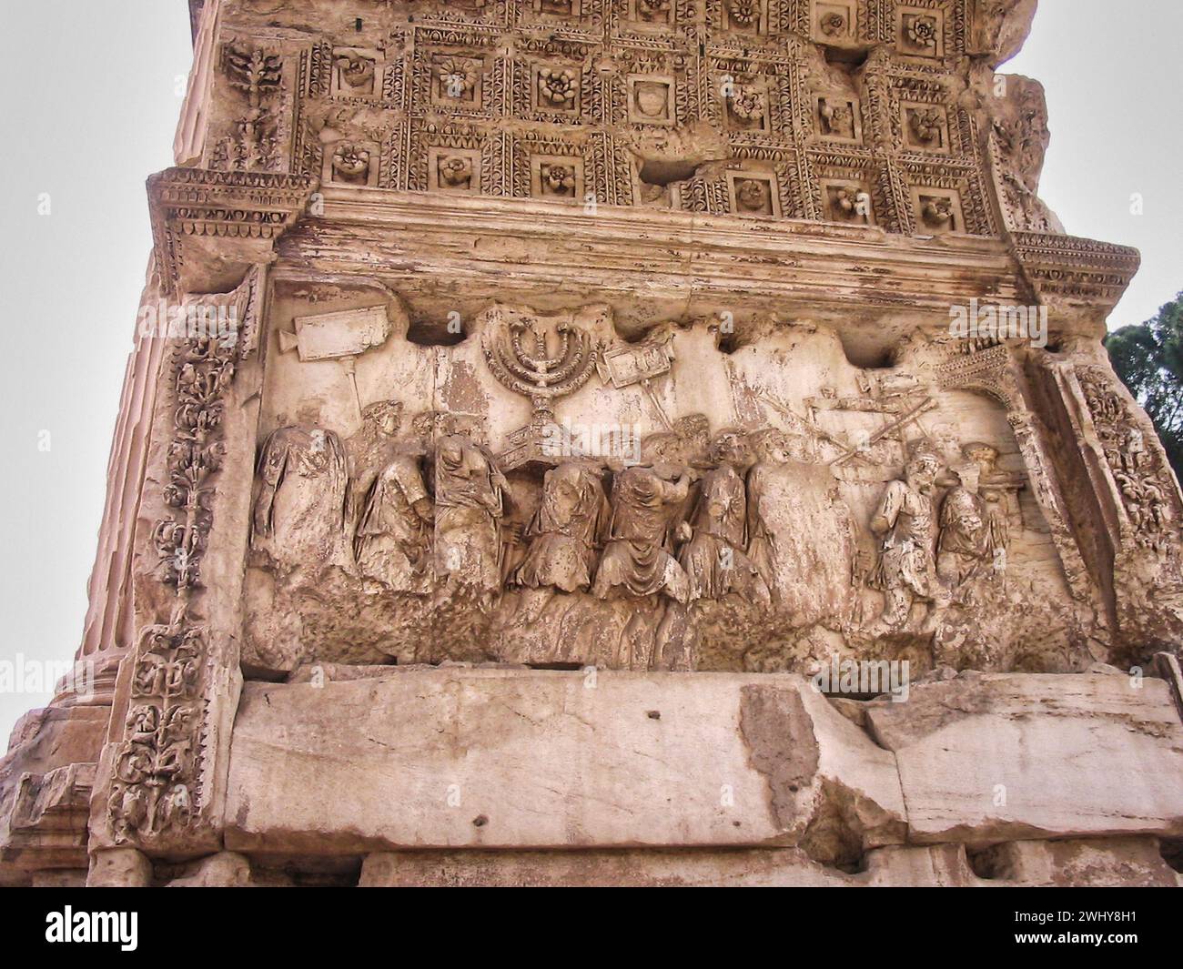Pillage du temple de Jérusalem par des soldats romains en 70 après JC. Banque D'Images