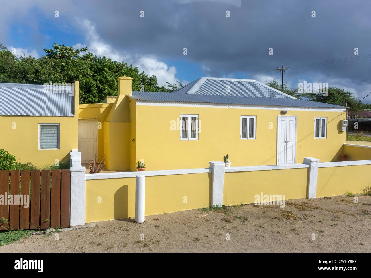 Maison typique, Santa Cruz, Aruba, Iles ABC, Antilles sous le vent, Caraïbes Banque D'Images