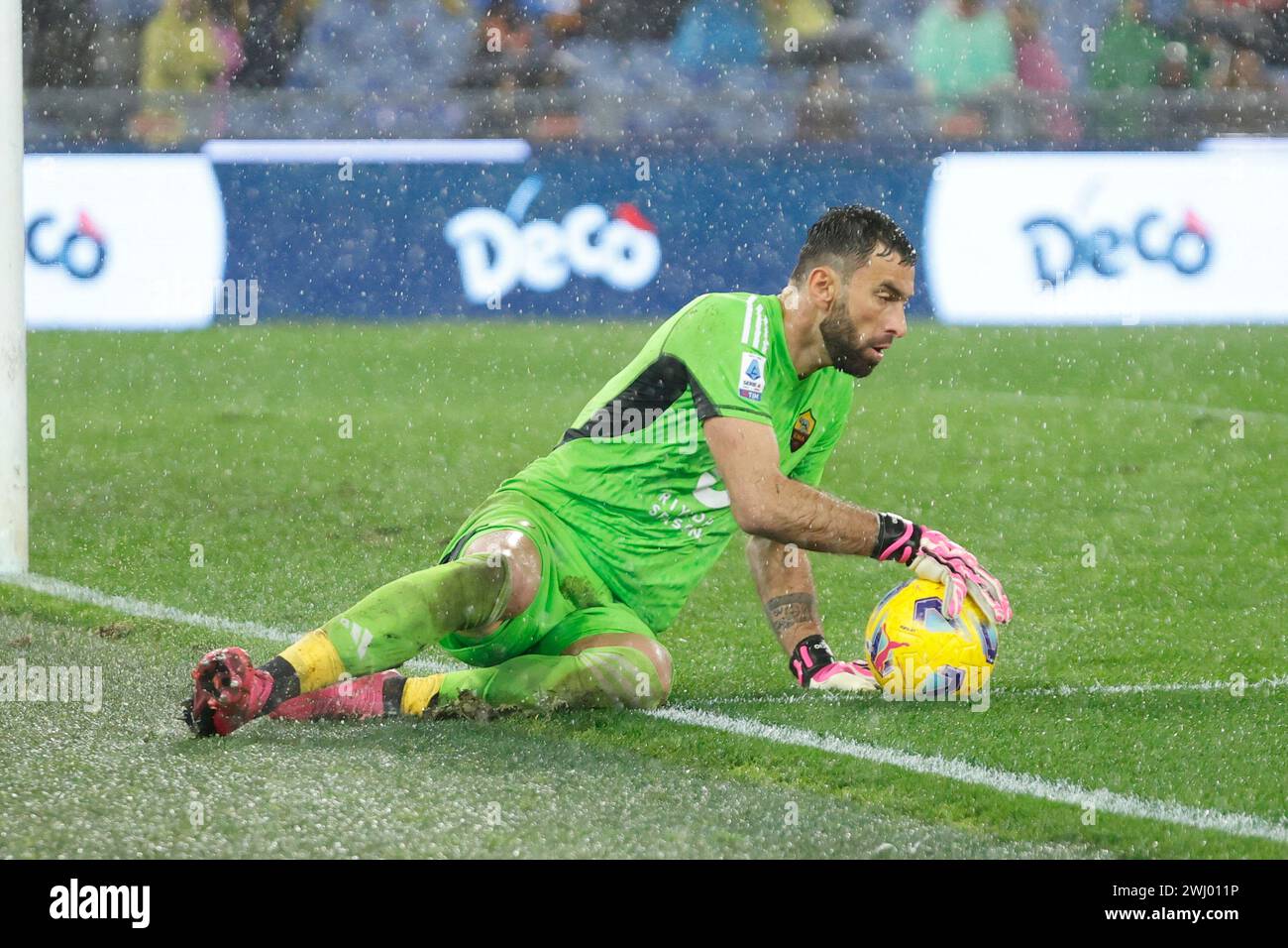 Rui Patricio de Roma pendant le match de Serie A AS Roma - Inter FC Stadio Olimpico le 10 février 2024 à Rome , Italie. Banque D'Images