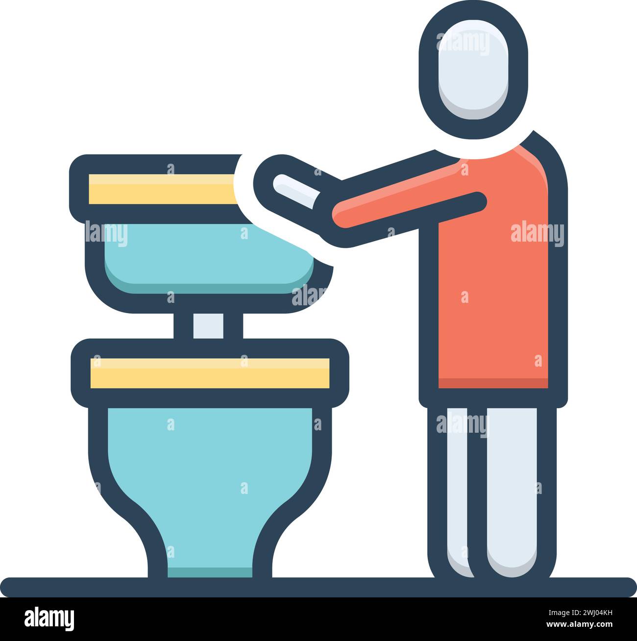 Icône pour chasse d'eau, toilette Illustration de Vecteur