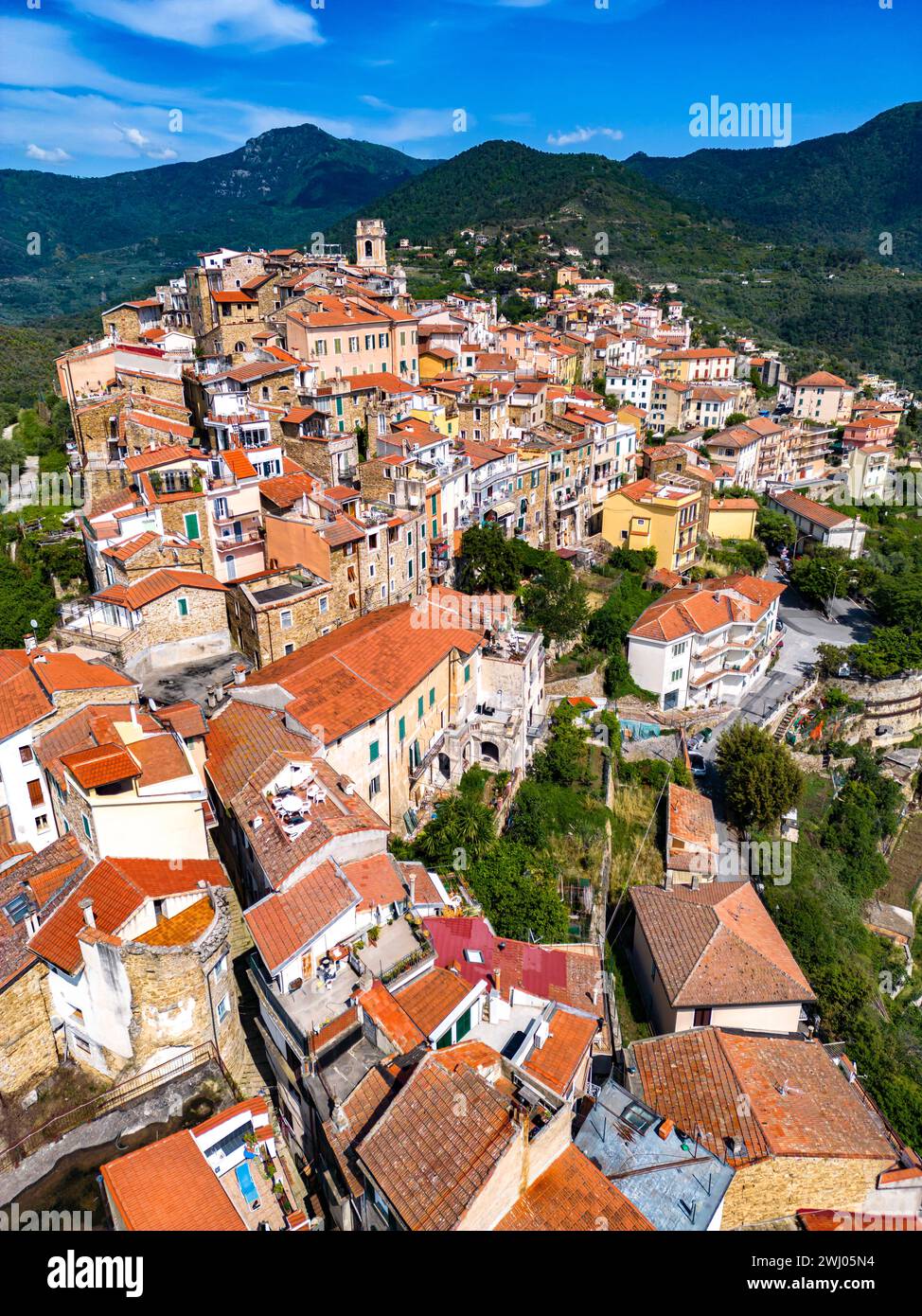 Avis de Perinaldo dans la province de Imperia Banque D'Images