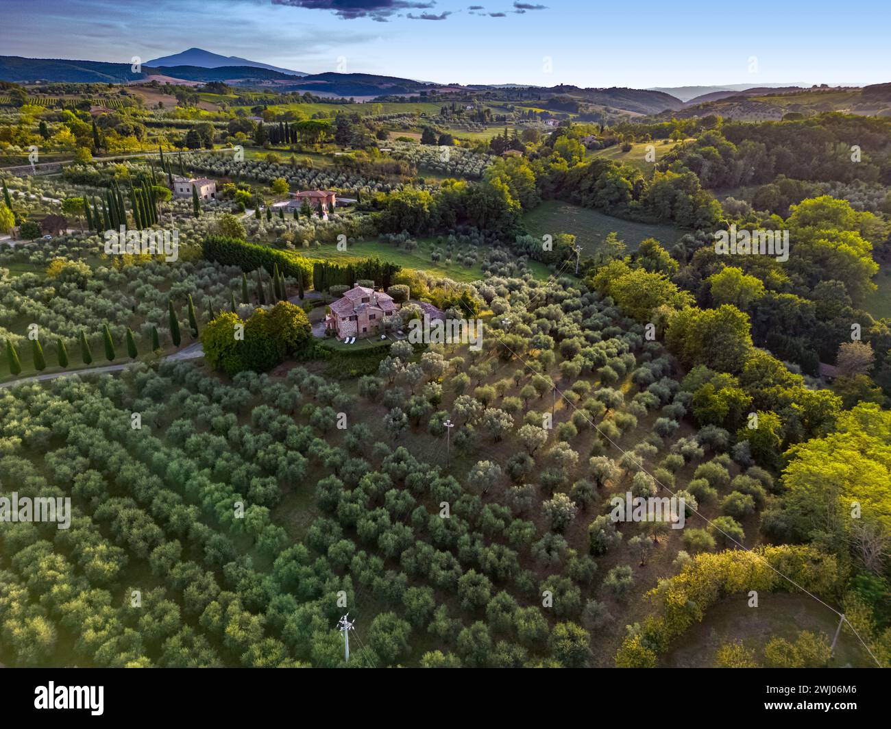 Vue paysage de Montepulciano Banque D'Images