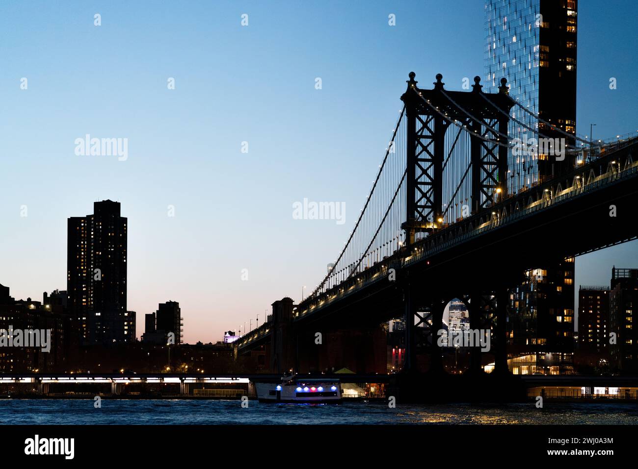 New York City skyline de Brooklyn Banque D'Images