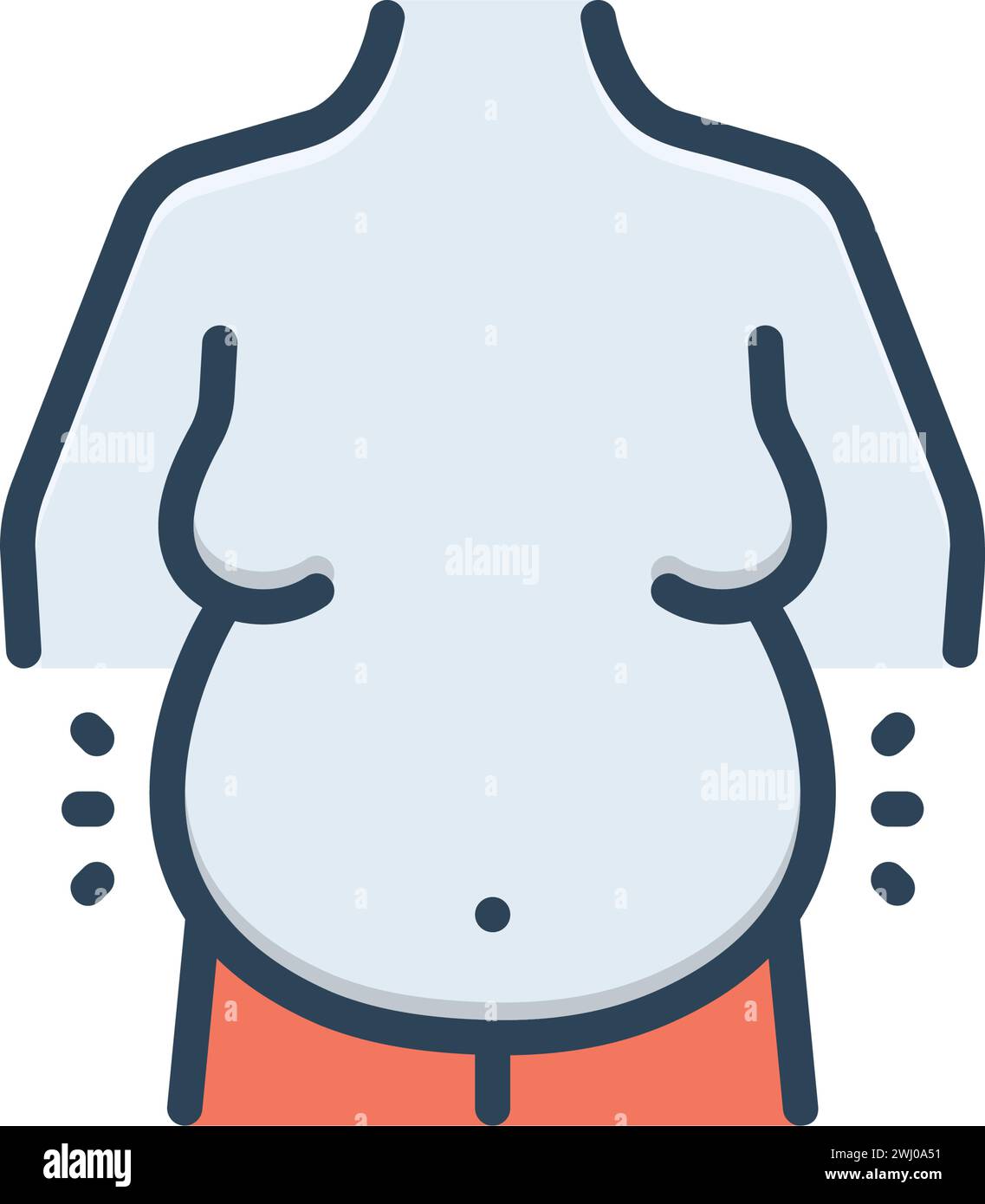 Icône pour ventre, estomac Illustration de Vecteur