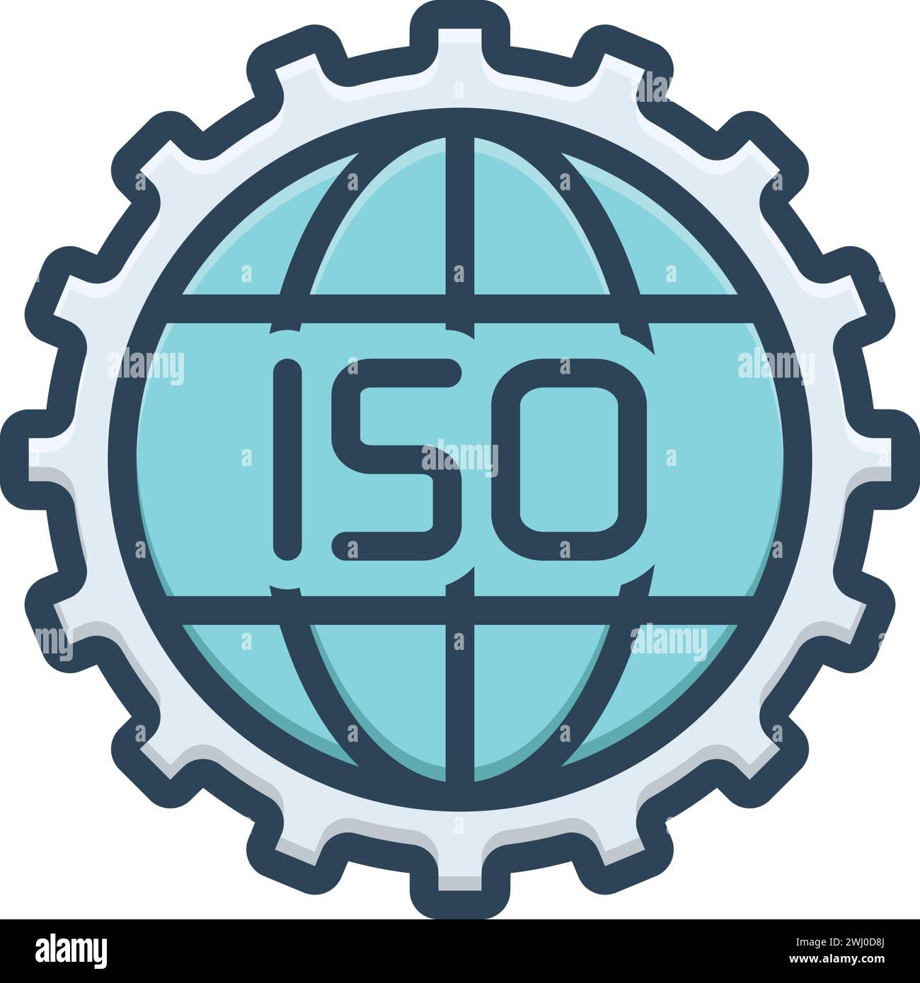Icône pour iso, certificat Illustration de Vecteur