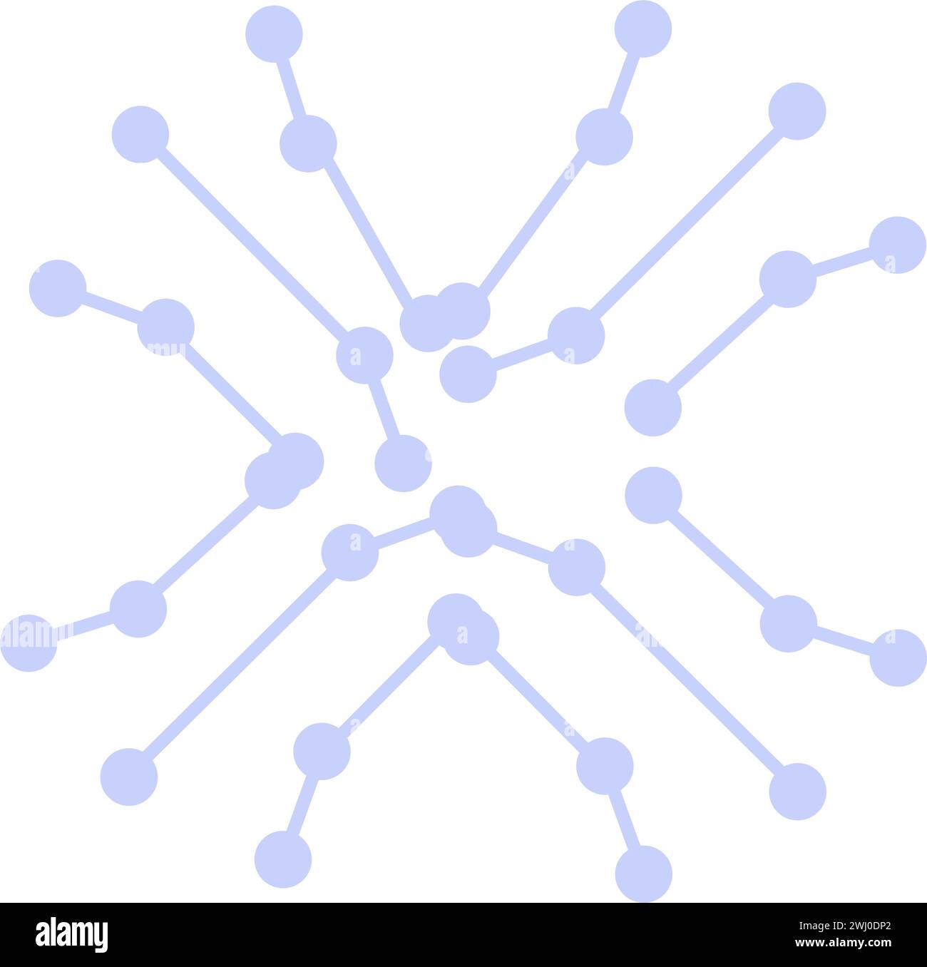 Éléments de réseau Web Big Data. Structure de réseau Internet, élément techno abstrait pour la conception technologique moderne et rétro. Vecteur couleur simple pict Illustration de Vecteur
