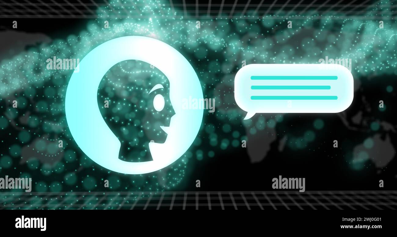 Image du traitement de données ai sur codage binaire Banque D'Images