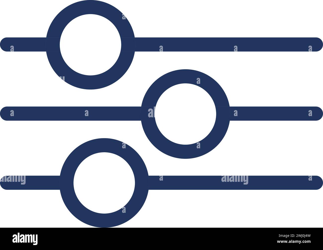 Commutateur du panneau d'équilibrage du filtre mélangeur de l'égaliseur. Système de contrôle audio, élément techno abstrait pour un design technologique moderne et rétro. Couleur simple vec Illustration de Vecteur