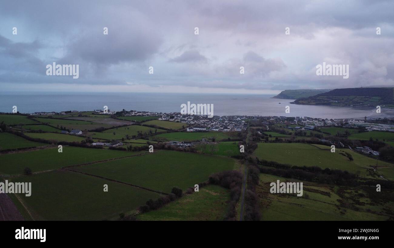 Cranny Falls, Carnlough Banque D'Images