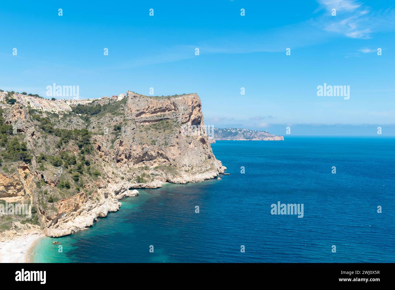 Zone de ​​coves et falaises à Benitachell - Alicante Banque D'Images