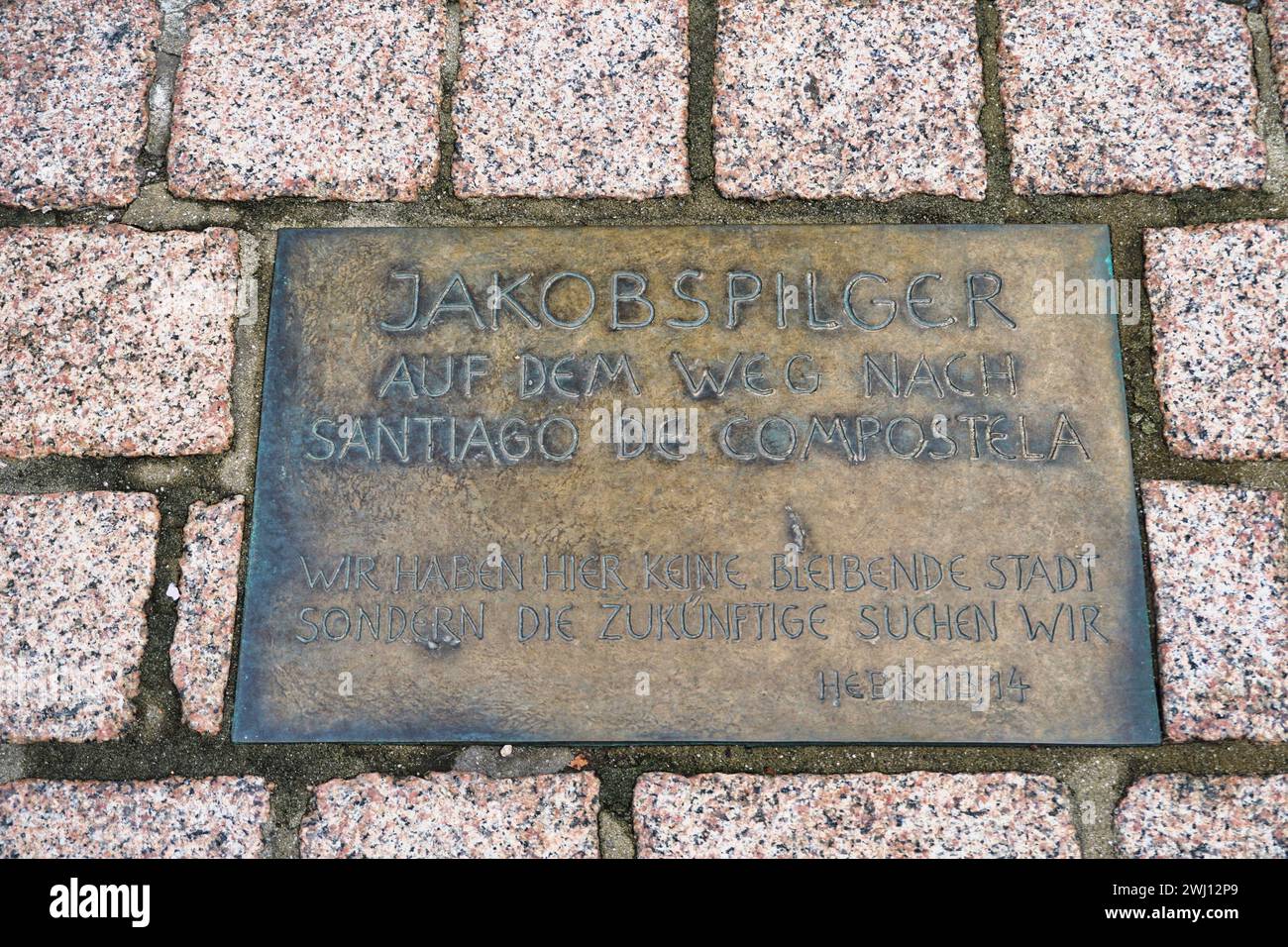 Jakob Spilger sur le chemin de Santiago de Compostella, Speyer Banque D'Images