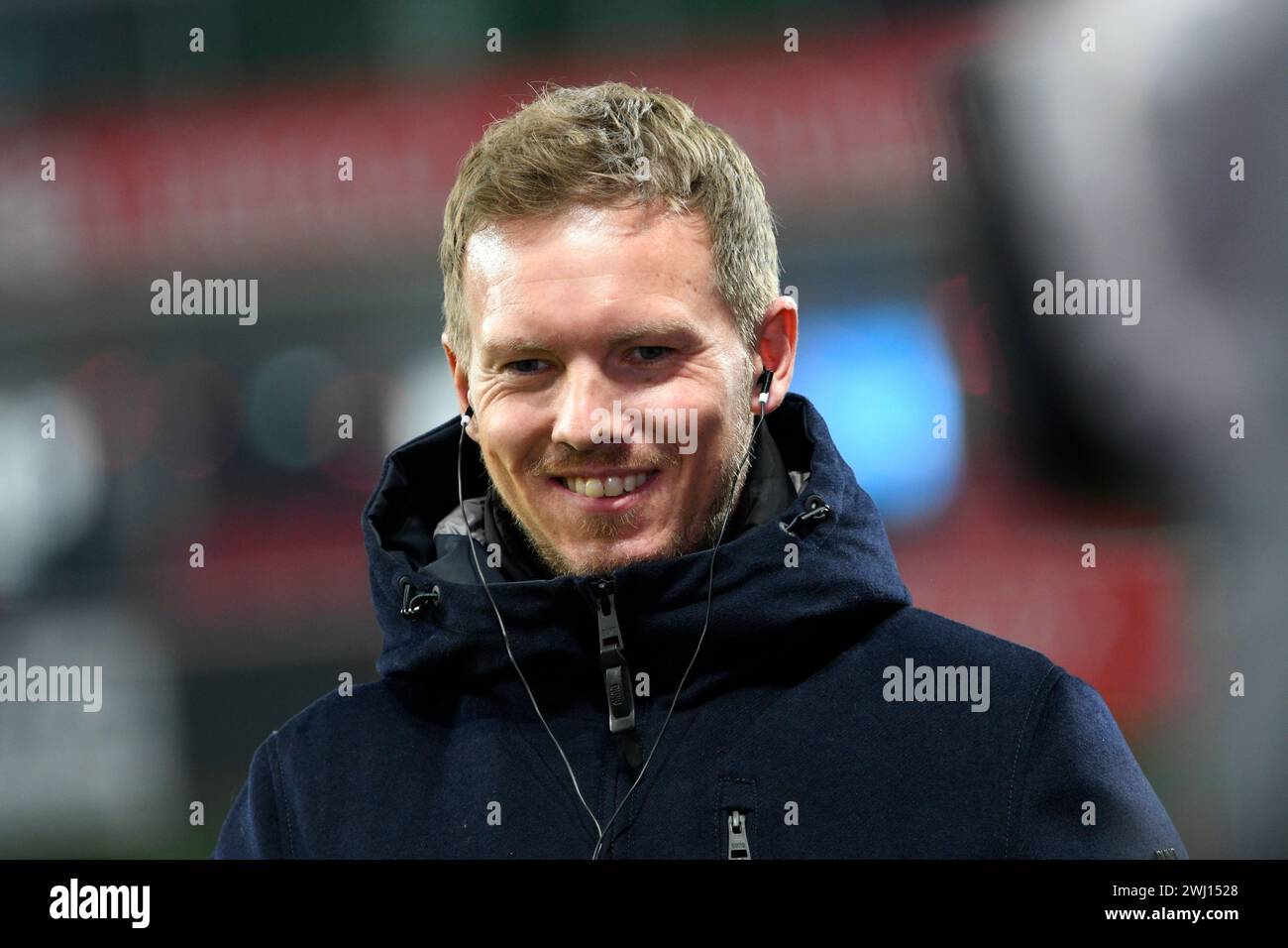 BayArena Leverkusen Allemagne, 10.2,2024, Football : Bundesliga saison 2023/2024 jour de match 21., Bayer 04 Leverkusen (B04) vs FC Bayern Muenchen (FCB) — entraîneur national allemand Julian Nagelsmann Banque D'Images
