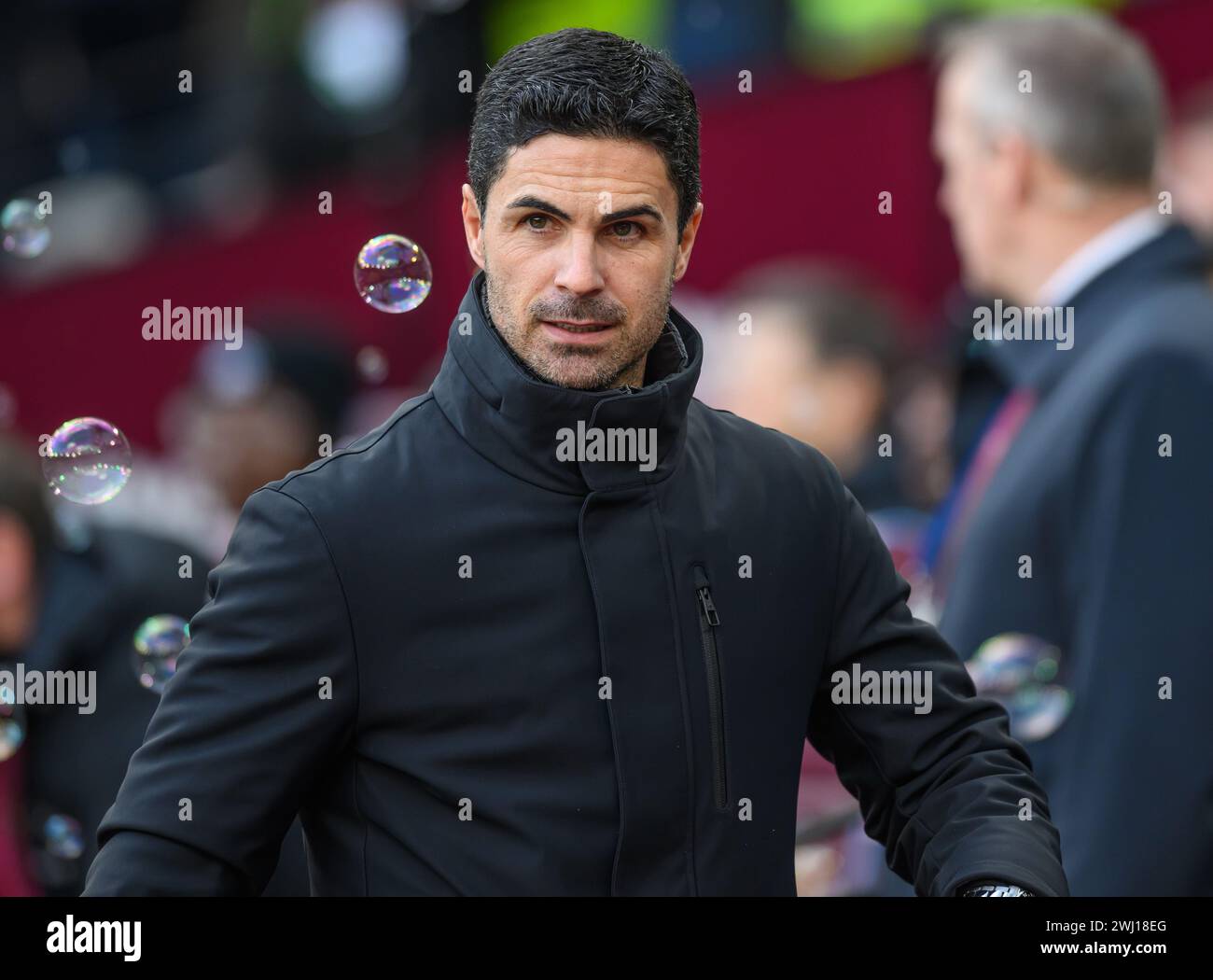 Londres, Royaume-Uni. 11 février 2024. 11 février 2024 - West Ham United v Arsenal - premier League - London Stadium. Mikel Arteta, responsable de l'arsenal. Crédit photo : Mark pain/Alamy Live News Banque D'Images