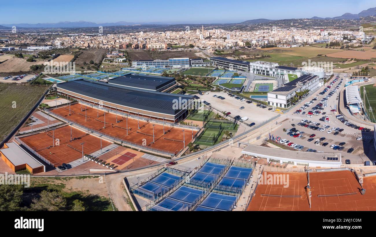 Centre sportif Rafa Nadal, complexe sportif et musée, Manacor, Majorque, Îles Baléares, Espagne Banque D'Images