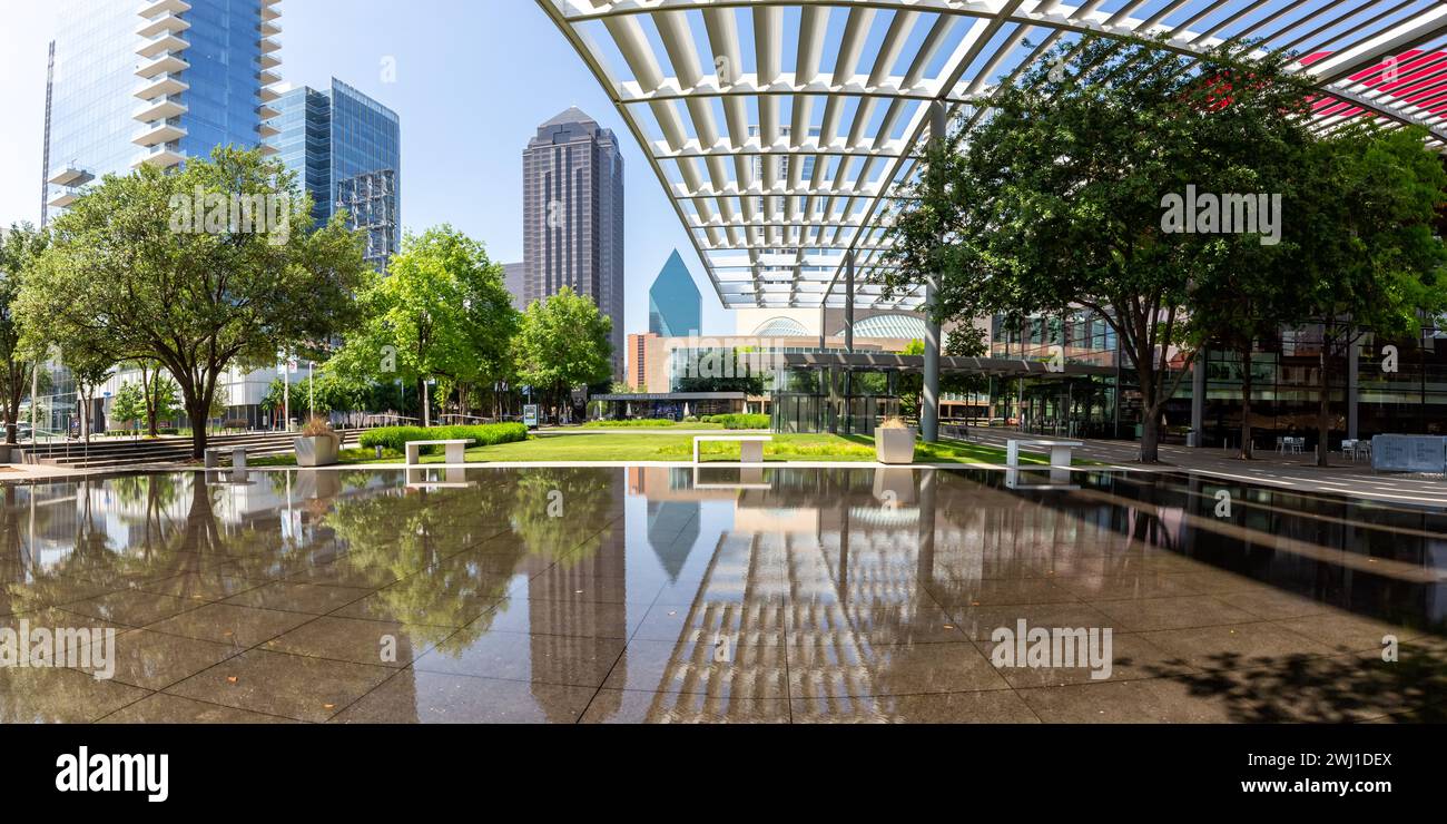 Dallas Performing Arts Center Theater Building Panorama au Texas, États-Unis Banque D'Images