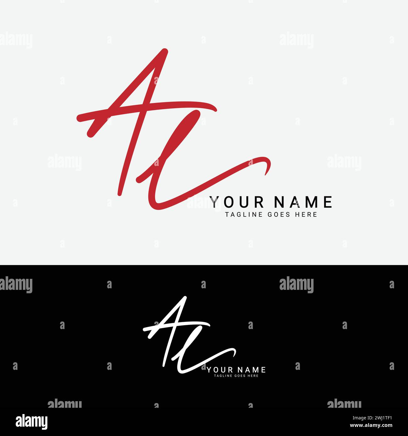 Handwritten signature al Banque d'images vectorielles - Alamy