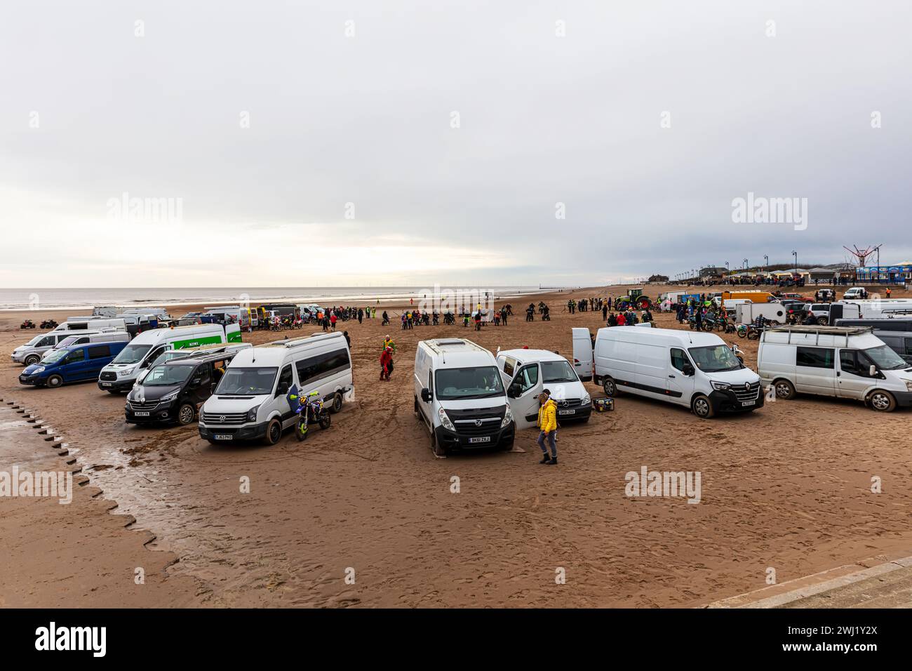 Les célèbres courses de sable de Mablethorpe sont de retour pour la 54ème saison, qui se déroulent tout au long des mois d'hiver de 2023/2024, à partir du 15 octobre Banque D'Images