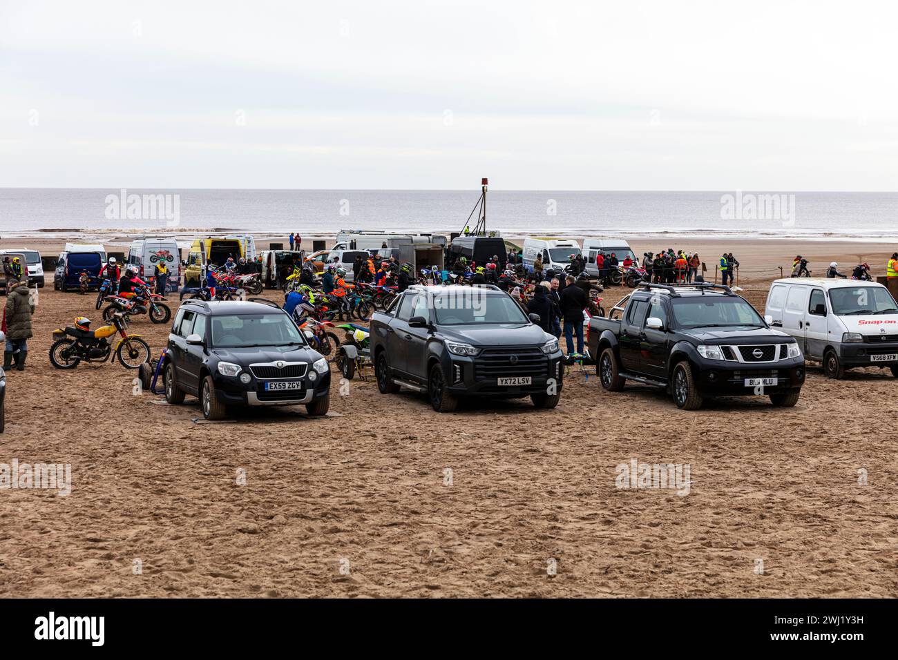 Les célèbres courses de sable de Mablethorpe sont de retour pour la 54ème saison, qui se déroulent tout au long des mois d'hiver de 2023/2024, à partir du 15 octobre Banque D'Images