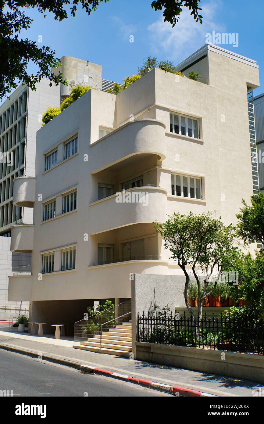 L'architecture du Bauhaus à Tel Aviv Banque D'Images