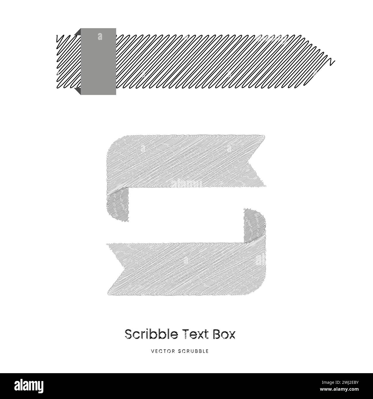 Motif de zone de texte griffonnage Illustration de Vecteur