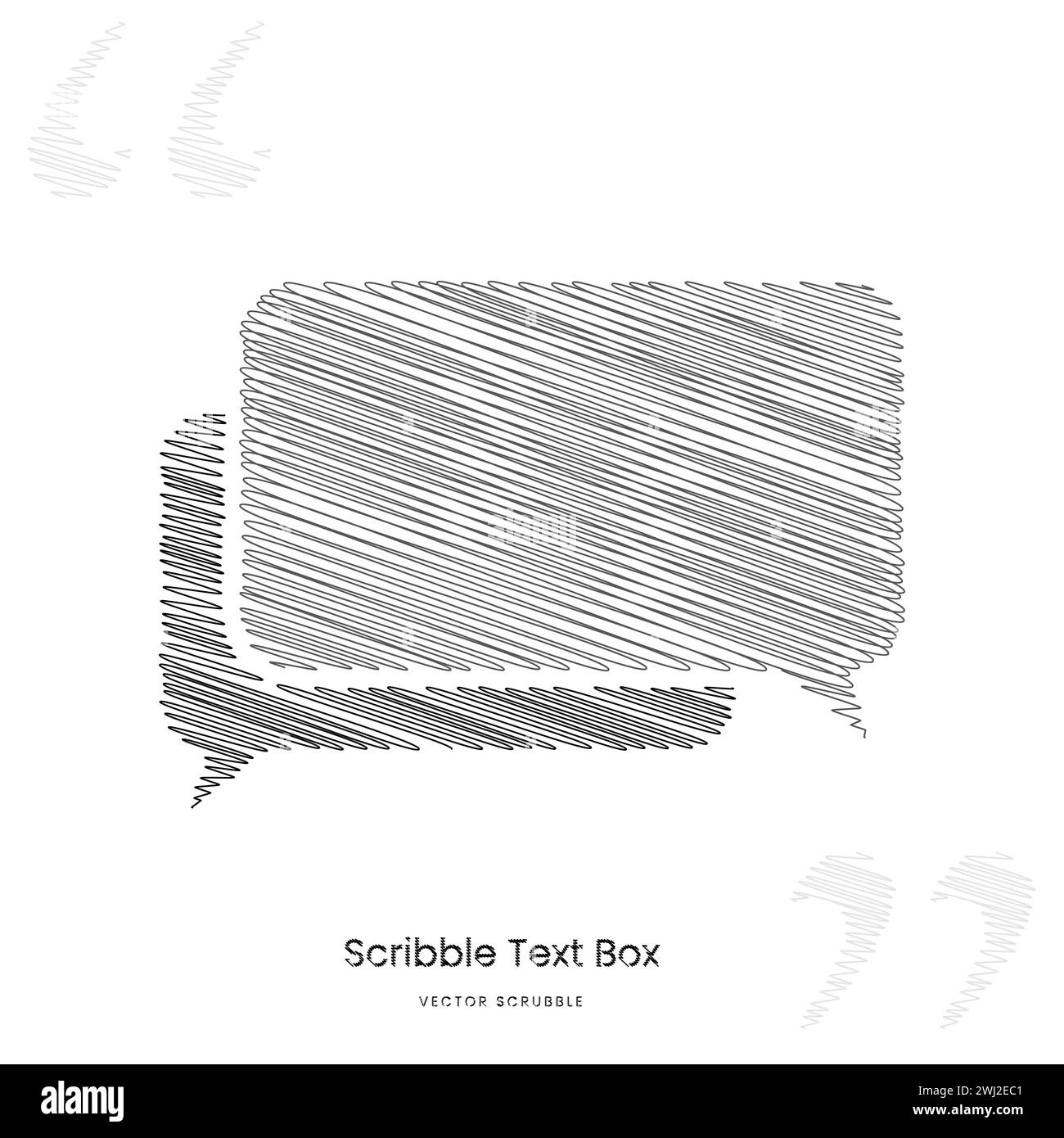 Motif de zone de texte griffonnage Illustration de Vecteur