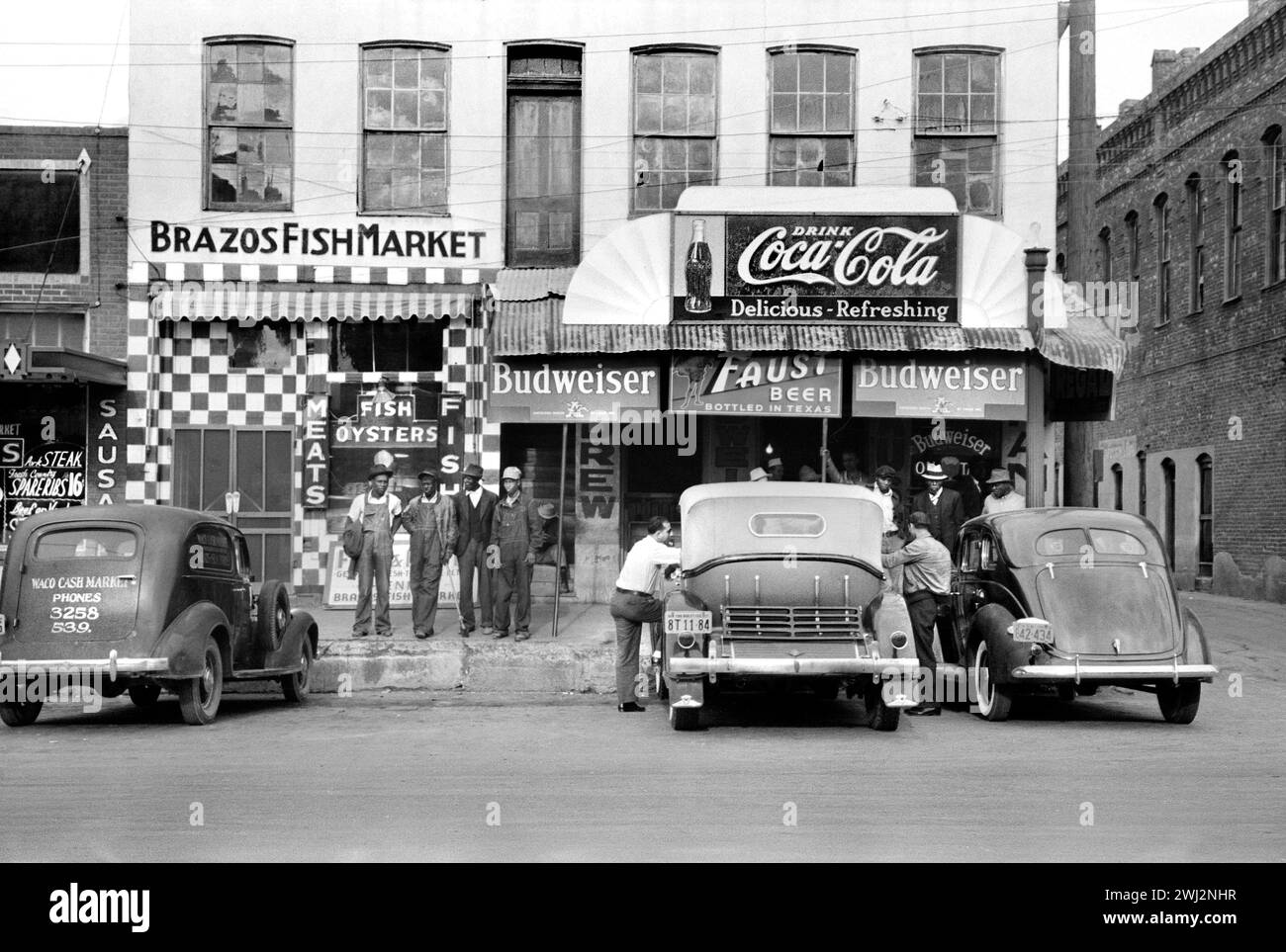 Scène de rue, Waco, Texas, États-Unis, Russell Lee, U.S. Farm Security Administration, 1939 Banque D'Images