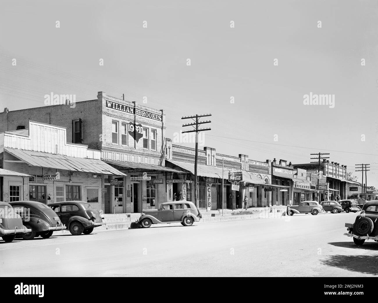 Scène de rue, Gonzales, Texas, États-Unis, Russell Lee, U.S. Farm Security Administration, octobre 1939 Banque D'Images