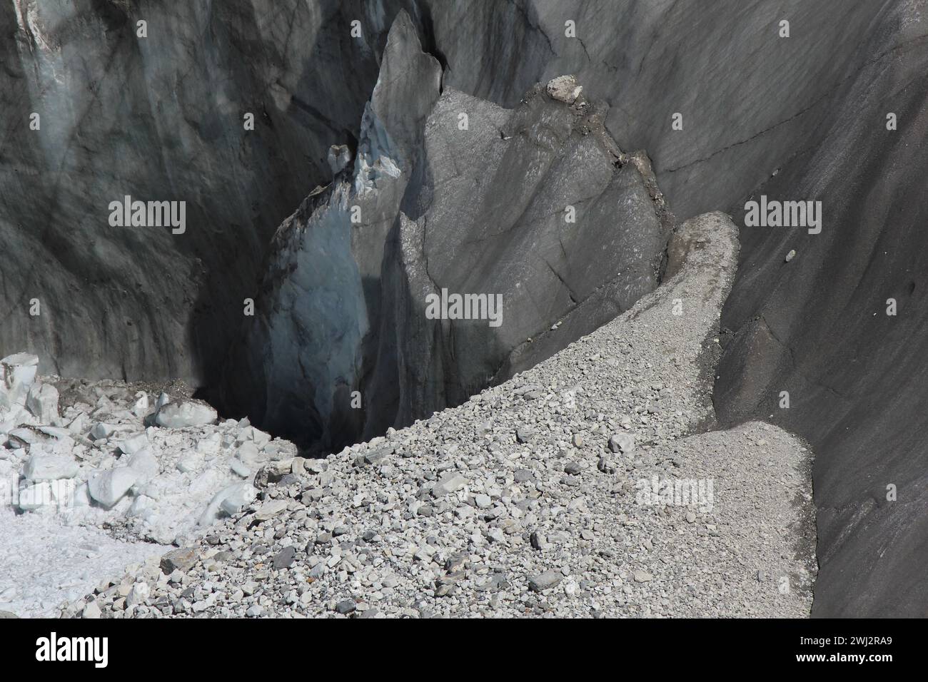 Détail du glacier Ngozumba, Gokyo. Banque D'Images