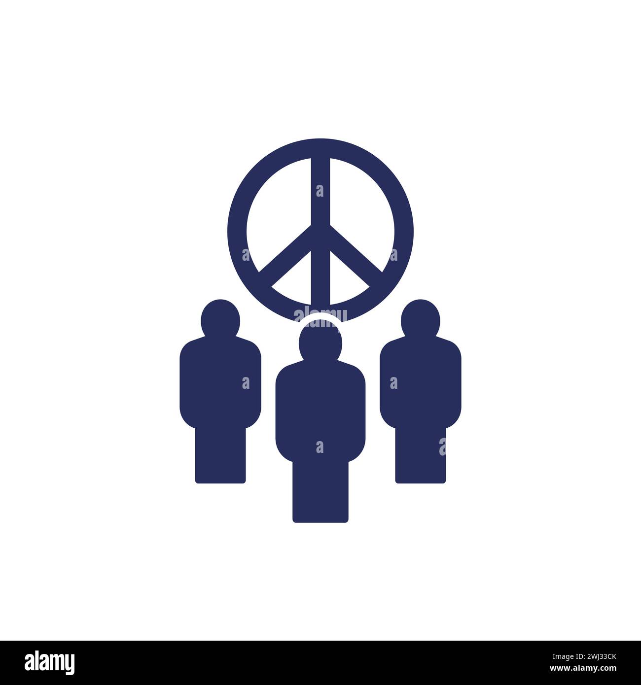 icône pacifisme et mouvement pacifiste Illustration de Vecteur