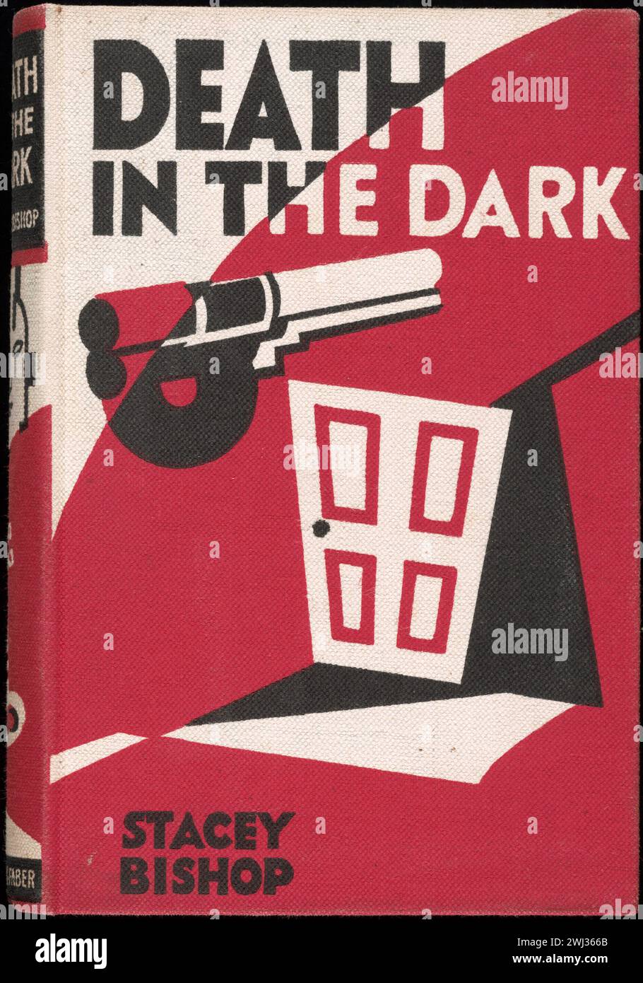 Couverture de livre vintage pour Death in the dark par Bishop, Stacey, 1930 Banque D'Images
