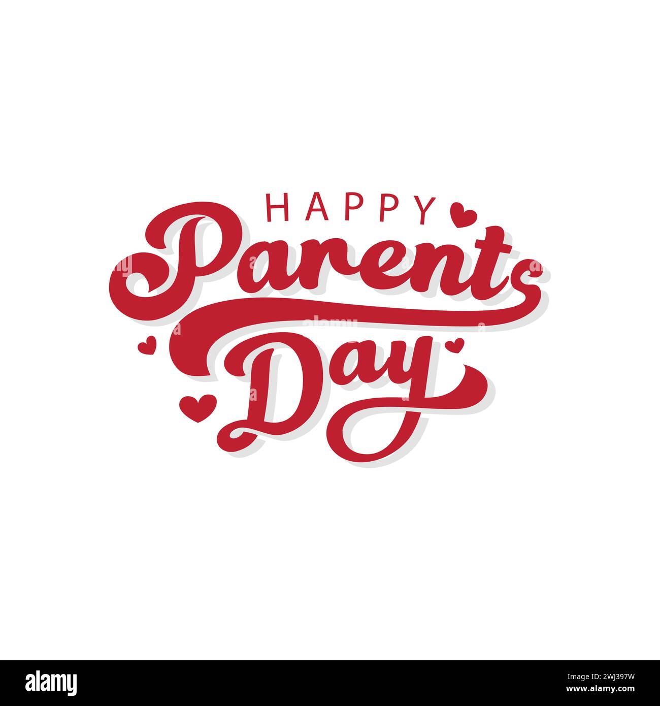 Illustration vectorielle de lettrage de style rétro de Happy parents Day pour affiche, bannière, flyer de modèle, publication de médias sociaux. Illustration de Vecteur