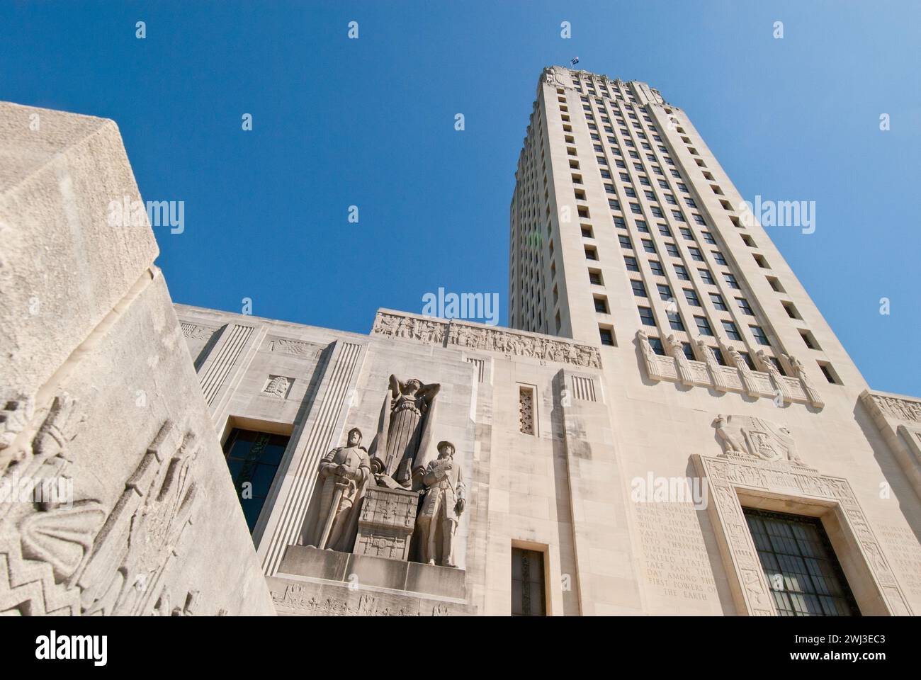 Le Capitole de l'État de Louisiane, terminé en 1932 - avec 34 étages est le plus haut Capitole de l'État des États-Unis, le « monument de Huey long » Banque D'Images