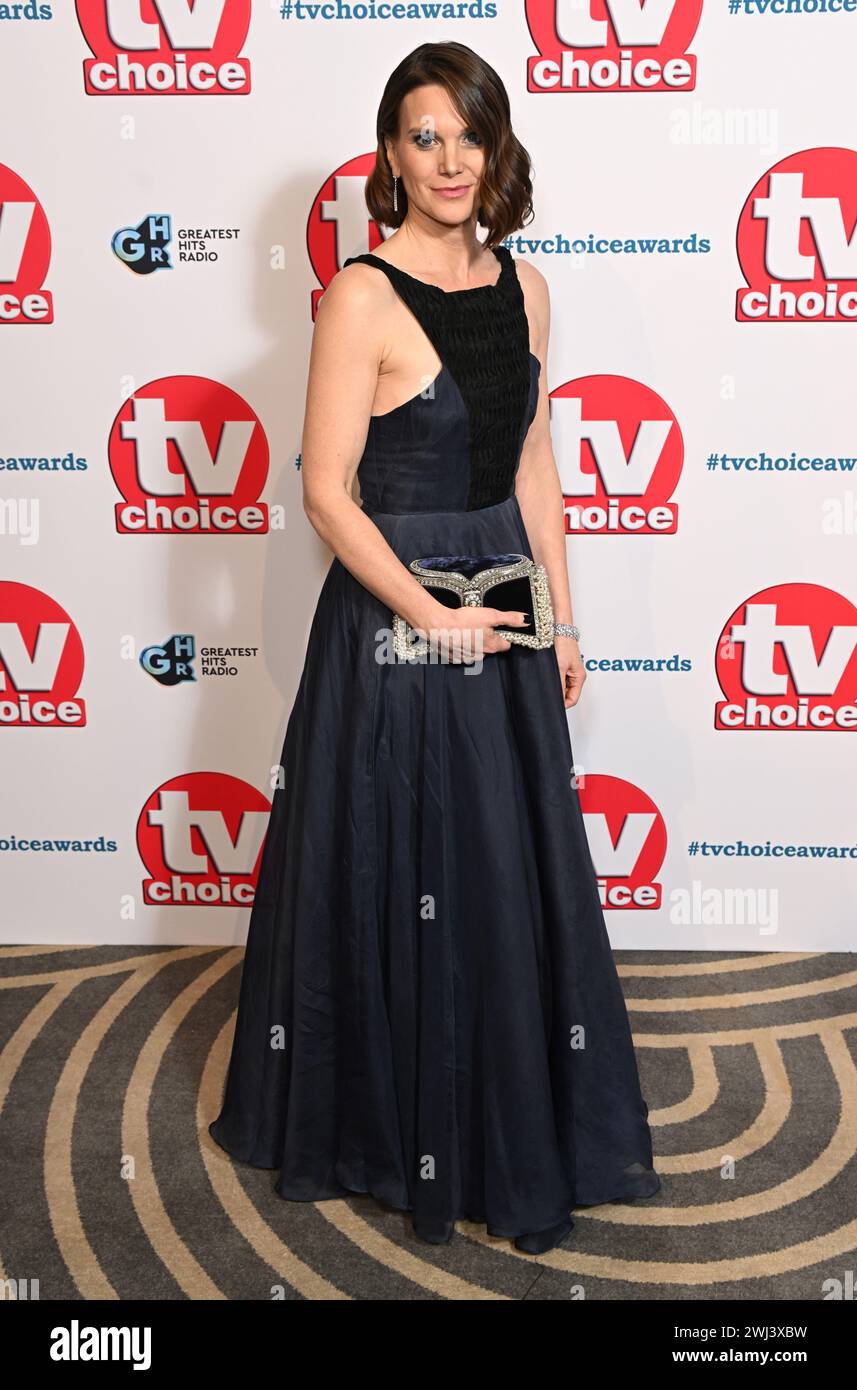 Londres, Royaume-Uni. 12 février 2024. Liz White arrive aux TV Choice Awards, Park Lane Hilton Hotel, Londres. Crédit : Doug Peters/EMPICS/Alamy Live News Banque D'Images