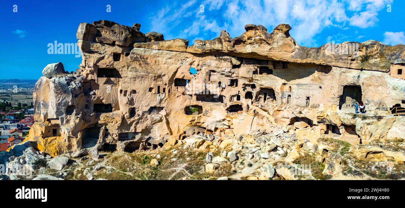 Vue de Cavusin dans la province de Nevsehir en Cappadoce Banque D'Images