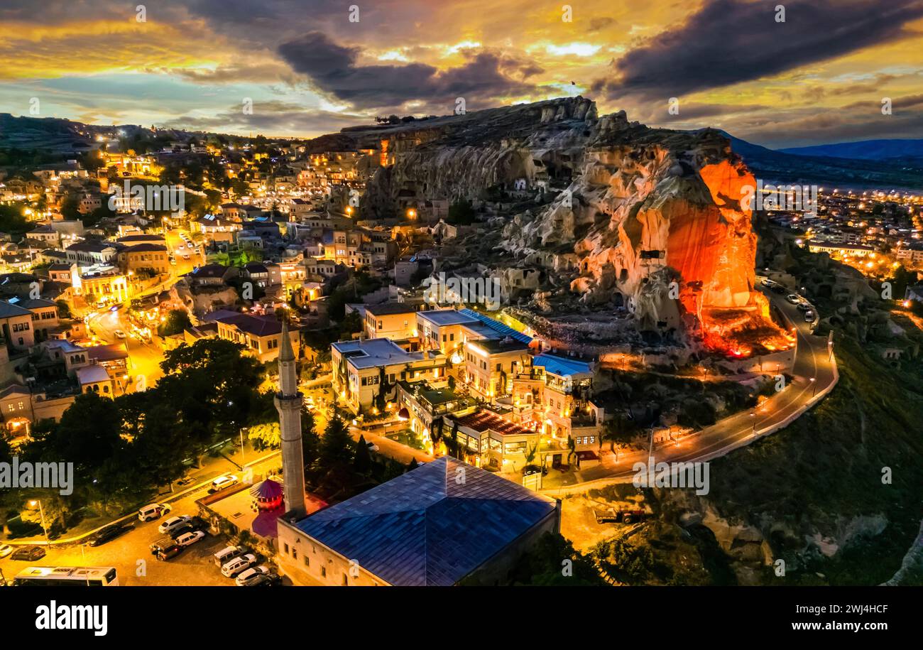 Vue d'Urgup dans la province de Nevsehir en Cappadoce Banque D'Images