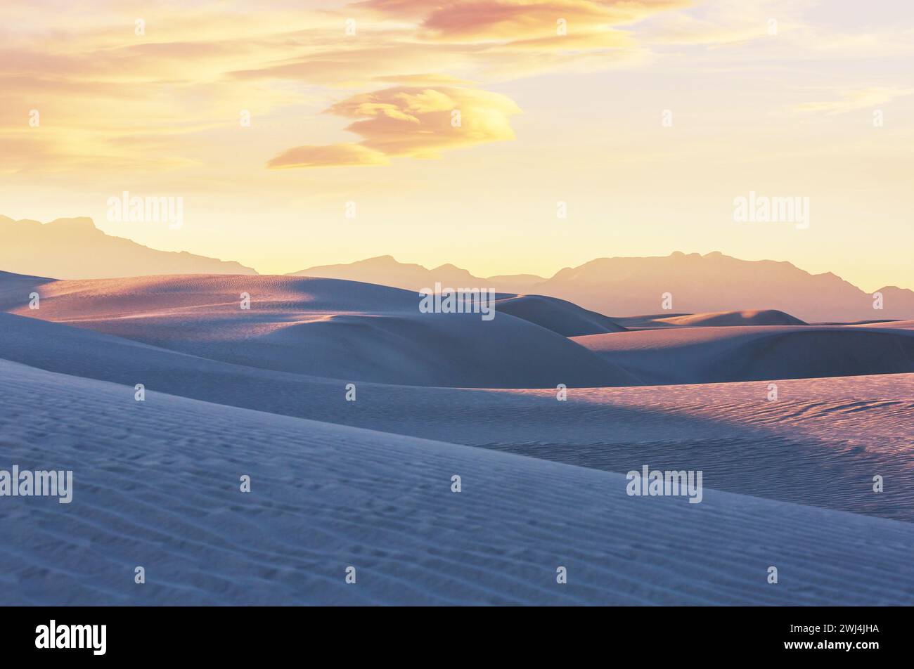 Dunes de sable blanc Banque D'Images