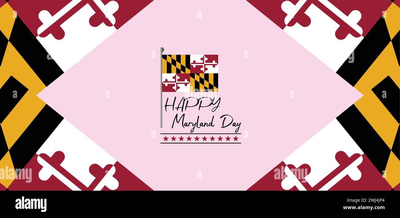 Fonds d'écran et arrière-plans Happy Maryland Day que vous pouvez télécharger et utiliser sur votre smartphone, tablette ou ordinateur. Illustration de Vecteur