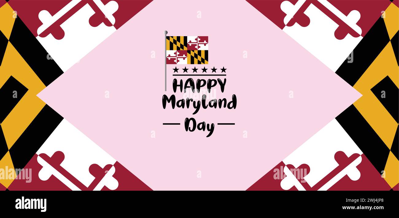 Fonds d'écran et arrière-plans Happy Maryland Day que vous pouvez télécharger et utiliser sur votre smartphone, tablette ou ordinateur. Illustration de Vecteur