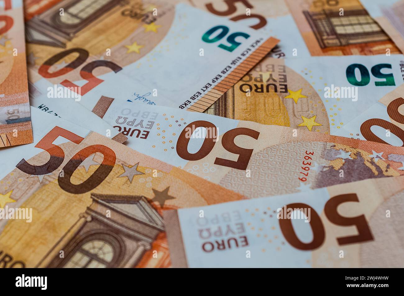 Nouveaux billets de 50 euros 2017 Banque D'Images