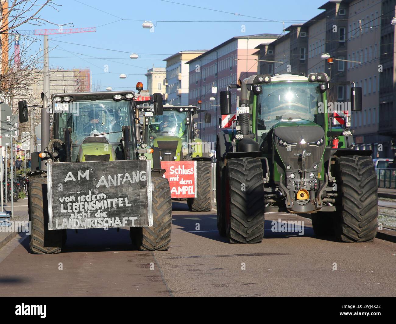 Manifestation des agriculteurs le 01/08/2024 à Magdebourg â€‹ Banque D'Images